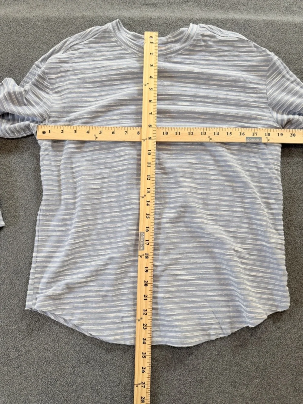 Coastal comfort striped crew neck long sleeve lagenlook boxy women’s medium top